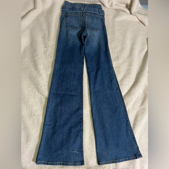 Veronica Beard Rosanna Corset Wide Leg Jeans 25/0 - Picture 13 of 16